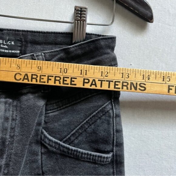 Dilvin Black high waisted slit fit jeans Sz 26" - Picture 11 of 12